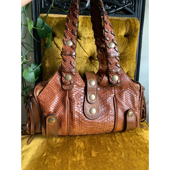 chloe silverado python bag